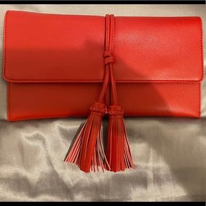 Indra Red Tassel Clutch
